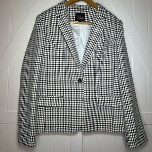 JM Studio by‎ John Meyer Women’s Multicolored Check Blazer Jacket Size 10